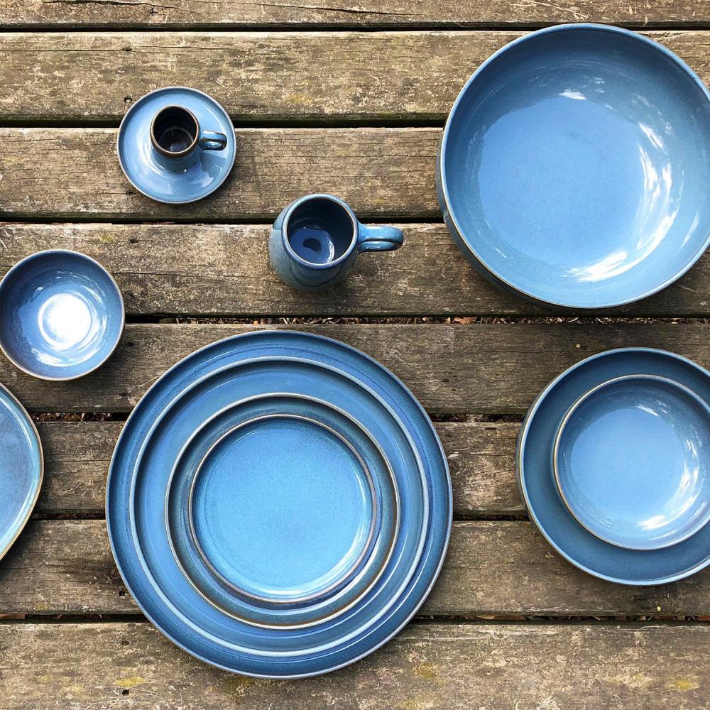 Mesa Ceramics Blue Serving Plate 13"