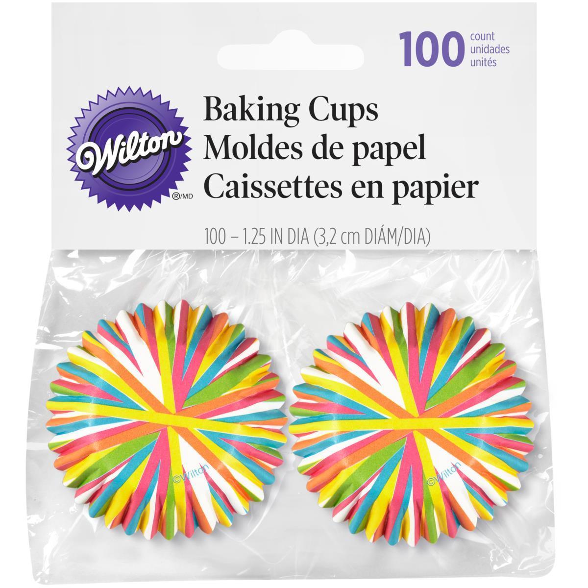 Wilton 100 Count Mini Baking Cups, Colour Wheel