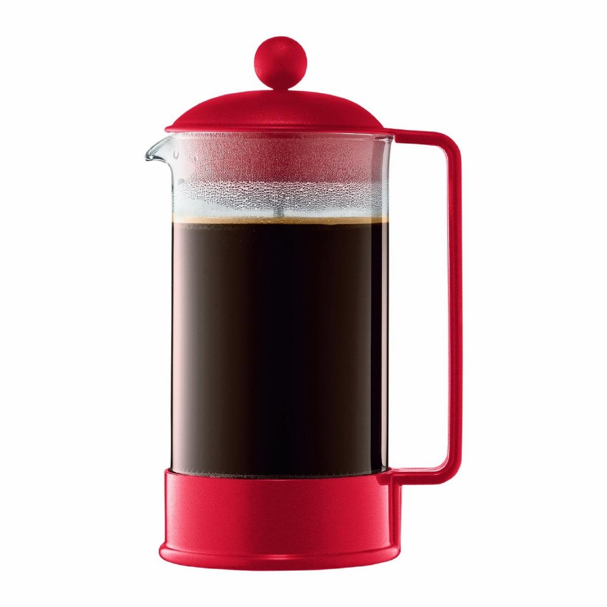 bodum brazil french press coffee maker red