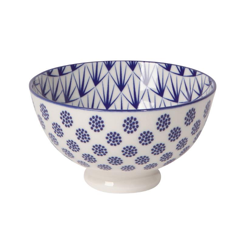 Now Designs Blue Dots Stamped Bowl