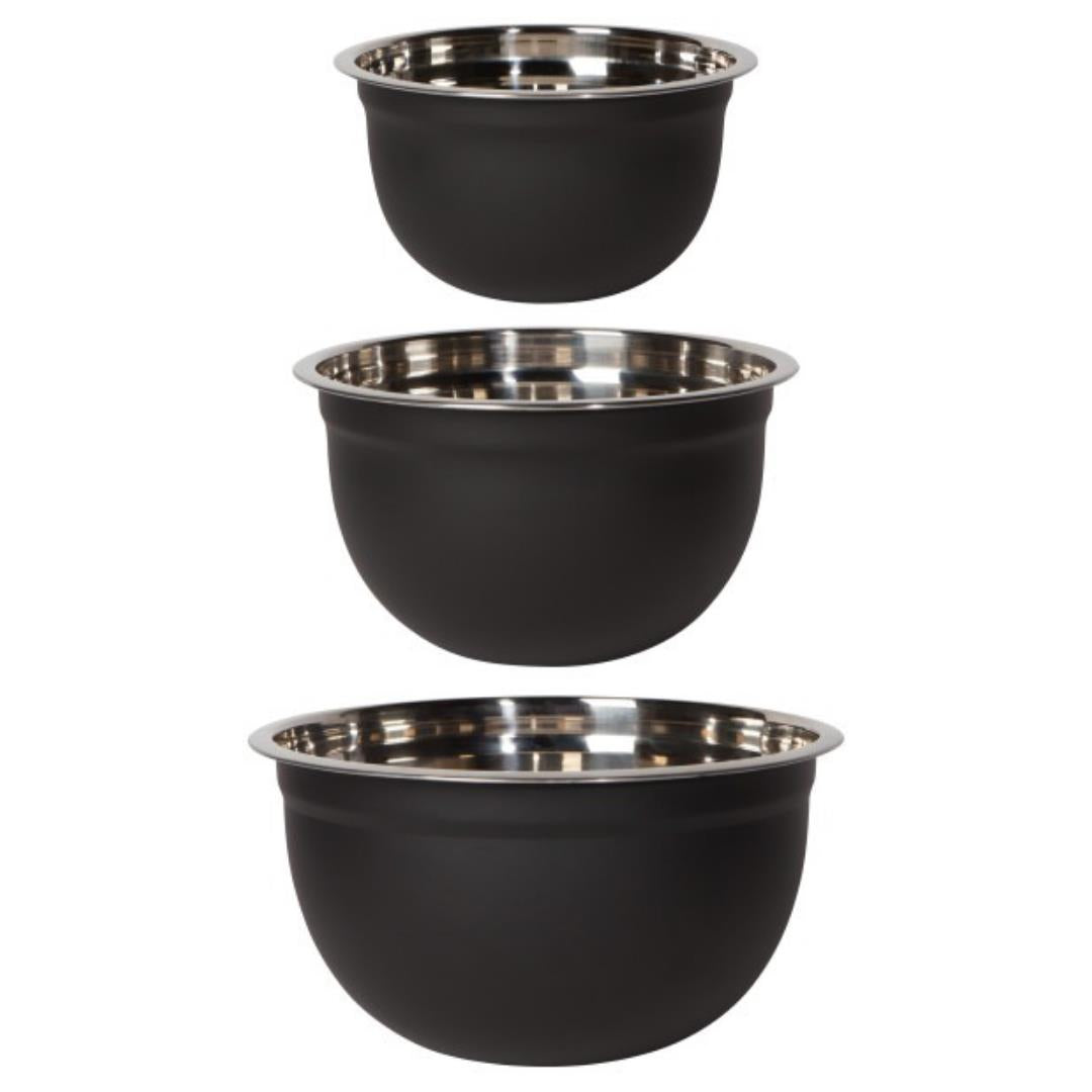Now Designs Black Mixing Bowls Set of 3