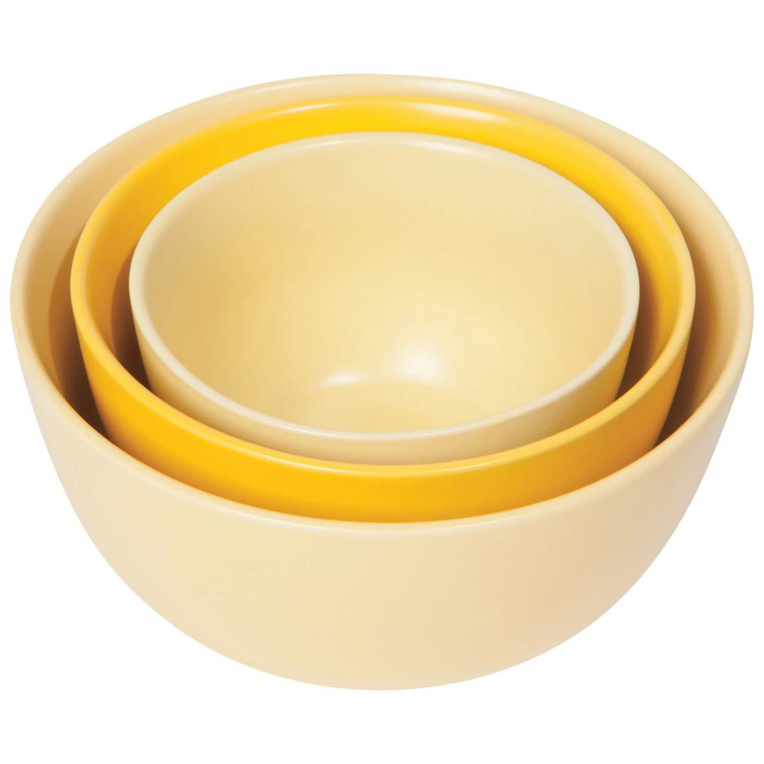 Now Designs Sunrise Yellow Prep Bowls Set Of 3