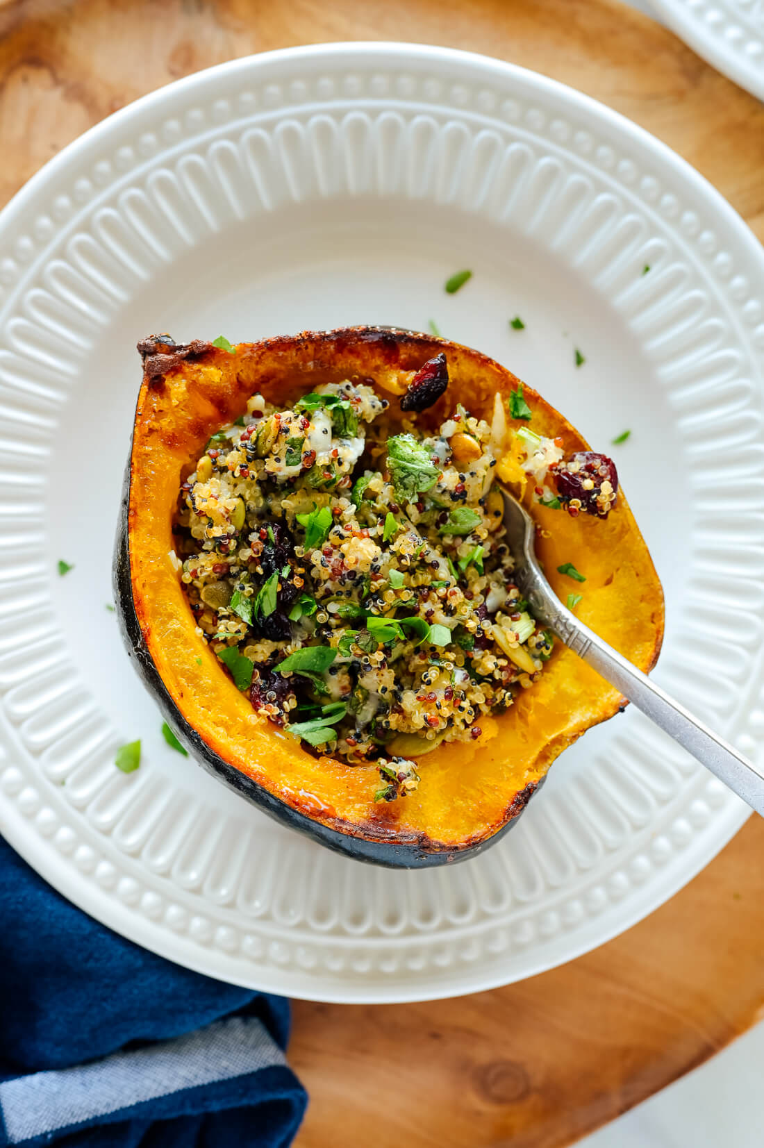 Thanksgiving Vegetarian Stuffed Squash Recipe