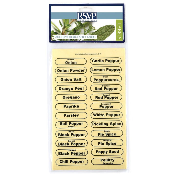 RSVP Clear Spice Label Set, 96 Ct.