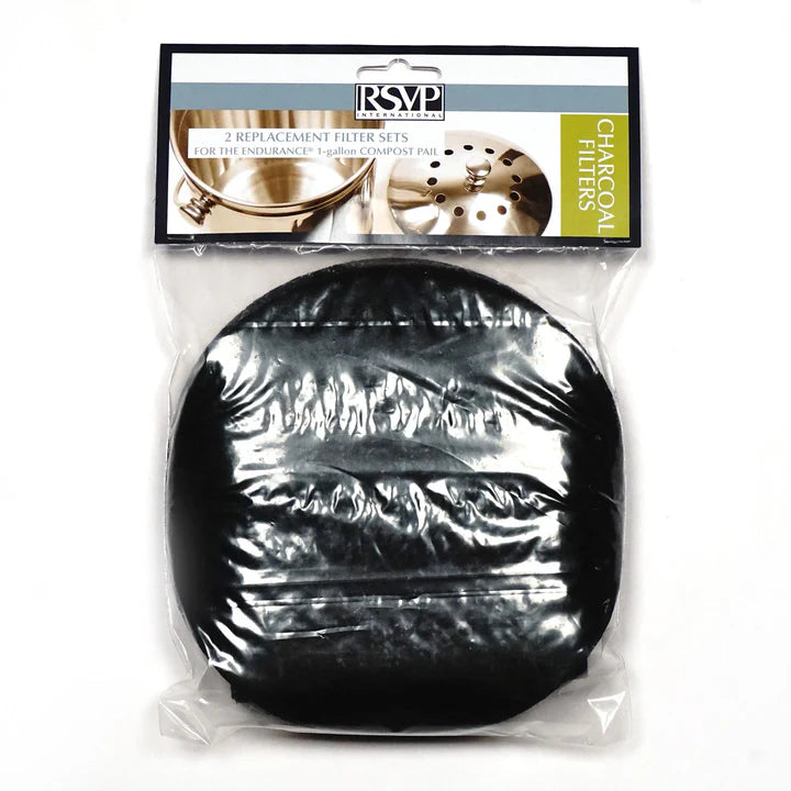 RSVP Charcoal Compost Replacement Filter Set Of 2 - iQ living