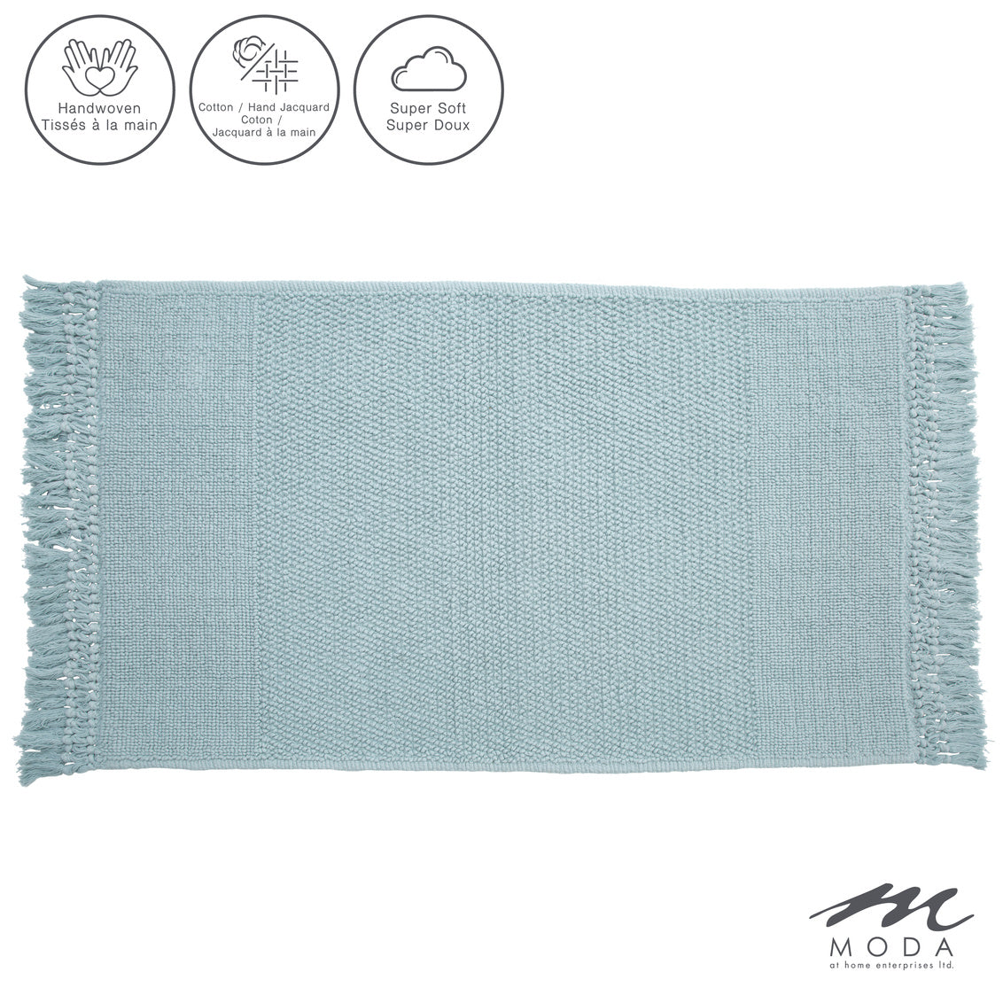 Moda At Home Carlaw Bath Mat Light Blue