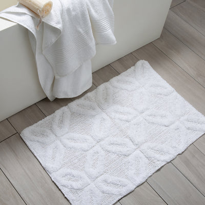Moda At Home Cordoba Bath Mat White