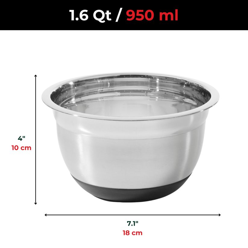 Starfrit Stainless Steel Mixing Bowl + Non-Slip Base