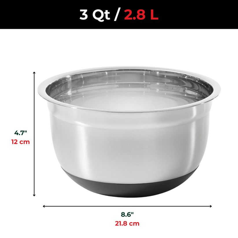 Starfrit Stainless Steel Mixing Bowl + Non-Slip Base