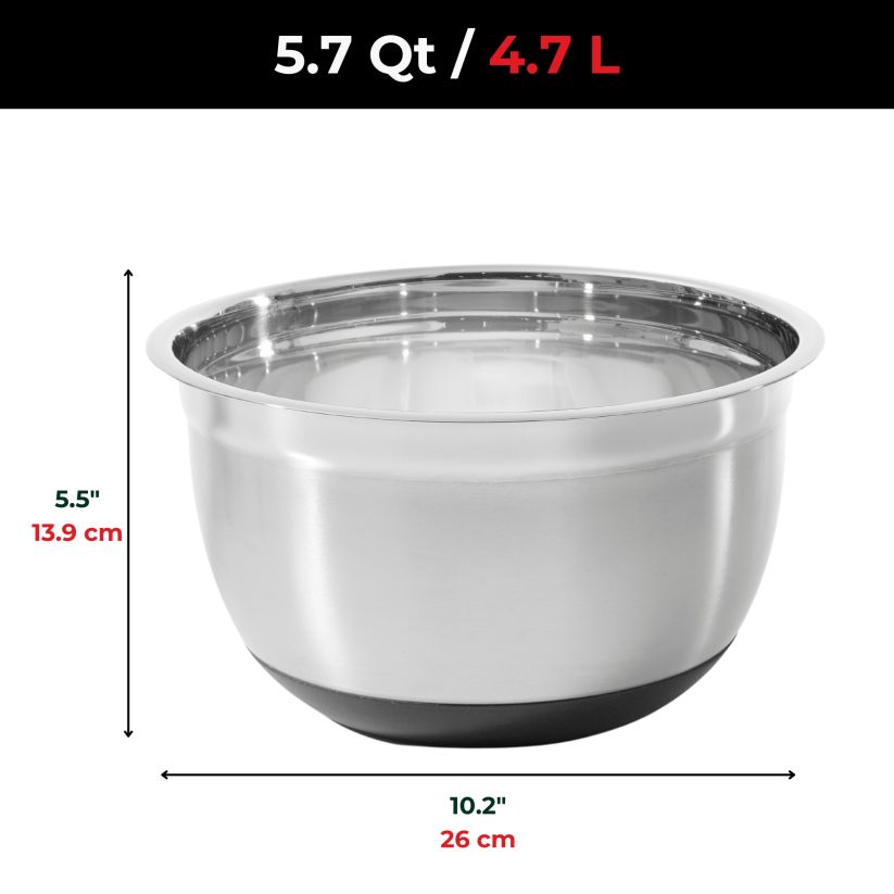 Starfrit Stainless Steel Mixing Bowl + Non-Slip Base