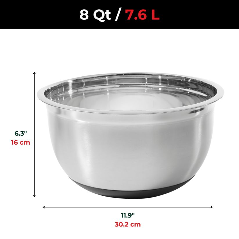 Starfrit Stainless Steel Mixing Bowl + Non-Slip Base