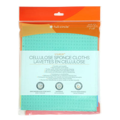 Full Circle Squeeze Cellulose Cleaning Cloth Set Of 3