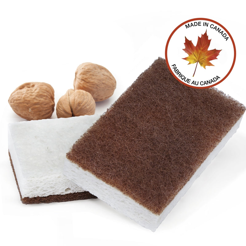 Full Circle 'In A Nutshell' Walnut Scrubbing Sponges - iQ living