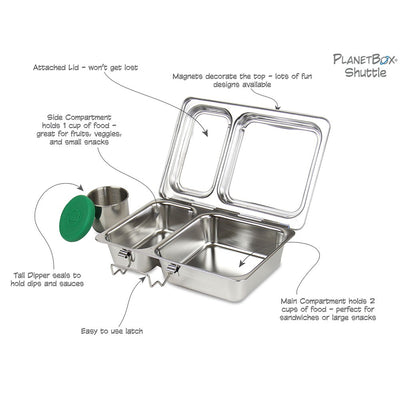 PlanetBox Shuttle Stainless Steel Lunch Box