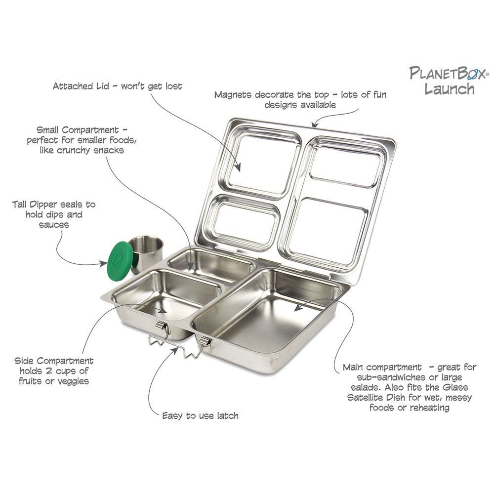PlanetBox Launch Stainless Steel Lunch Box