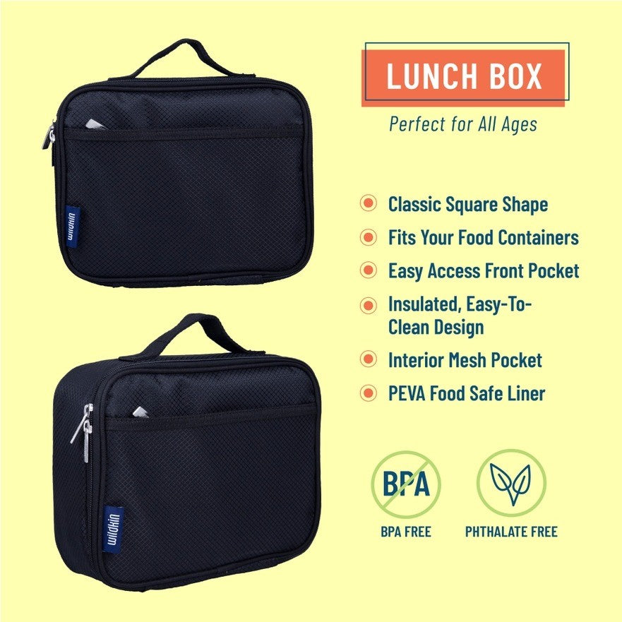 Wildkin Lunch Bag Rip-Stop Black