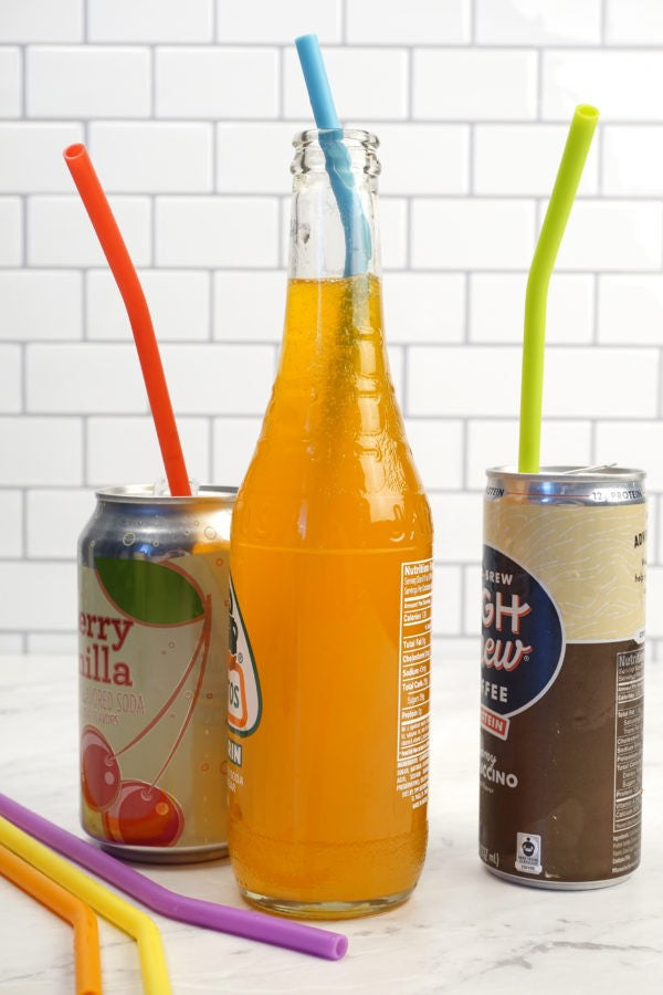 RSVP Silicone Drink Straws - Set of 6 - iQ living