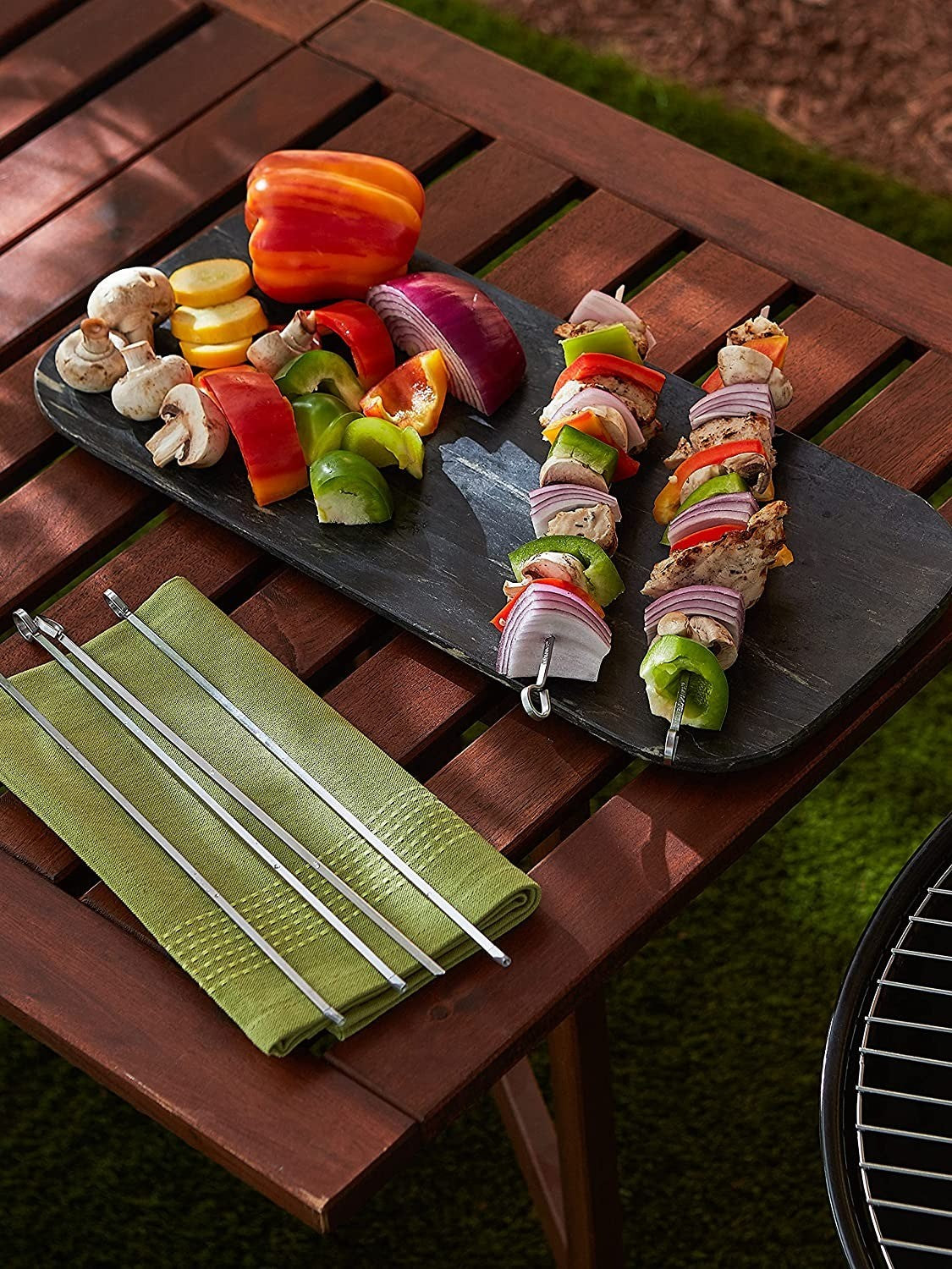 RSVP Stainless Steel 12" BBQ Skewers Set Of 6 - iQ living