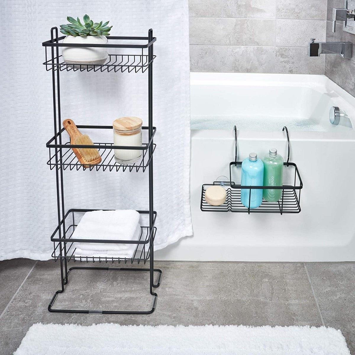 iDesign Everett Standing Shower Caddy