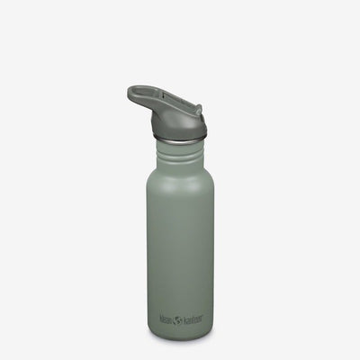 Klean Kanteen Classic Bottle 18oz - Flip Seal Sport Cap & Straw