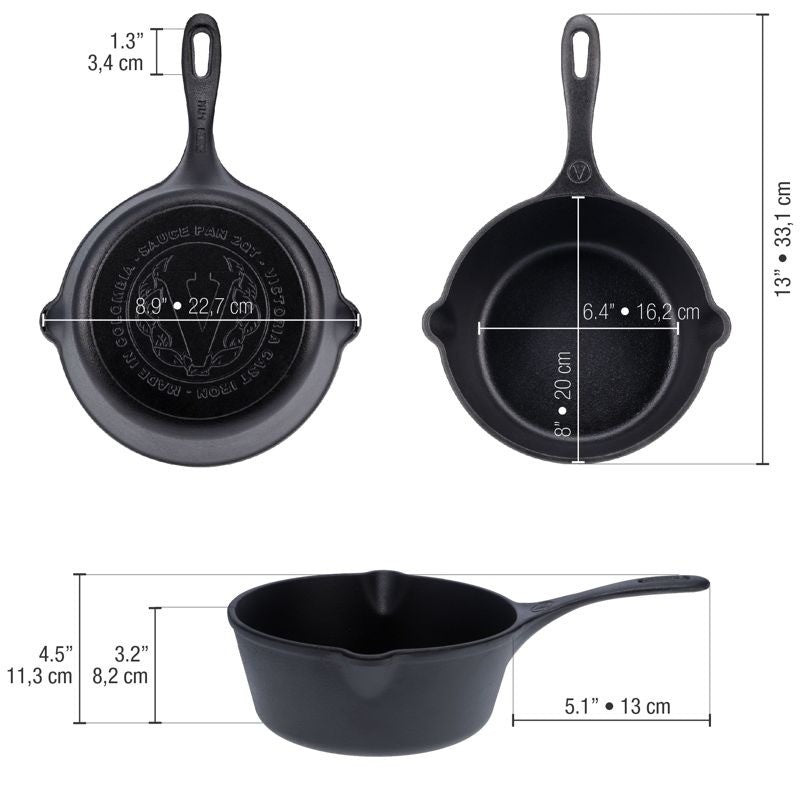 Victoria Cast Iron Saucepan 2L - iQ living