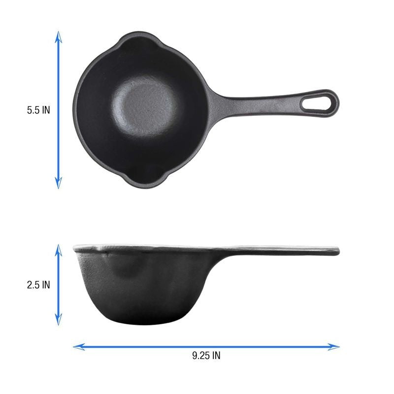 Victoria Cast Iron Mini Saucepan 400ml - iQ living