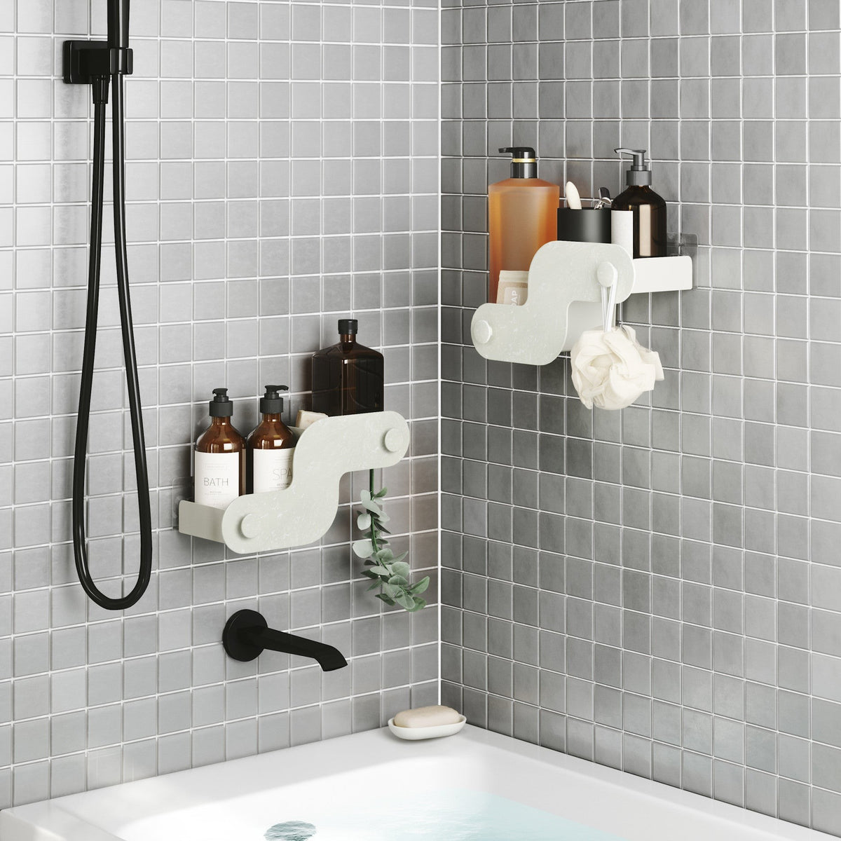 Umbra Nami Adhesive Shower Bins Set Of 2