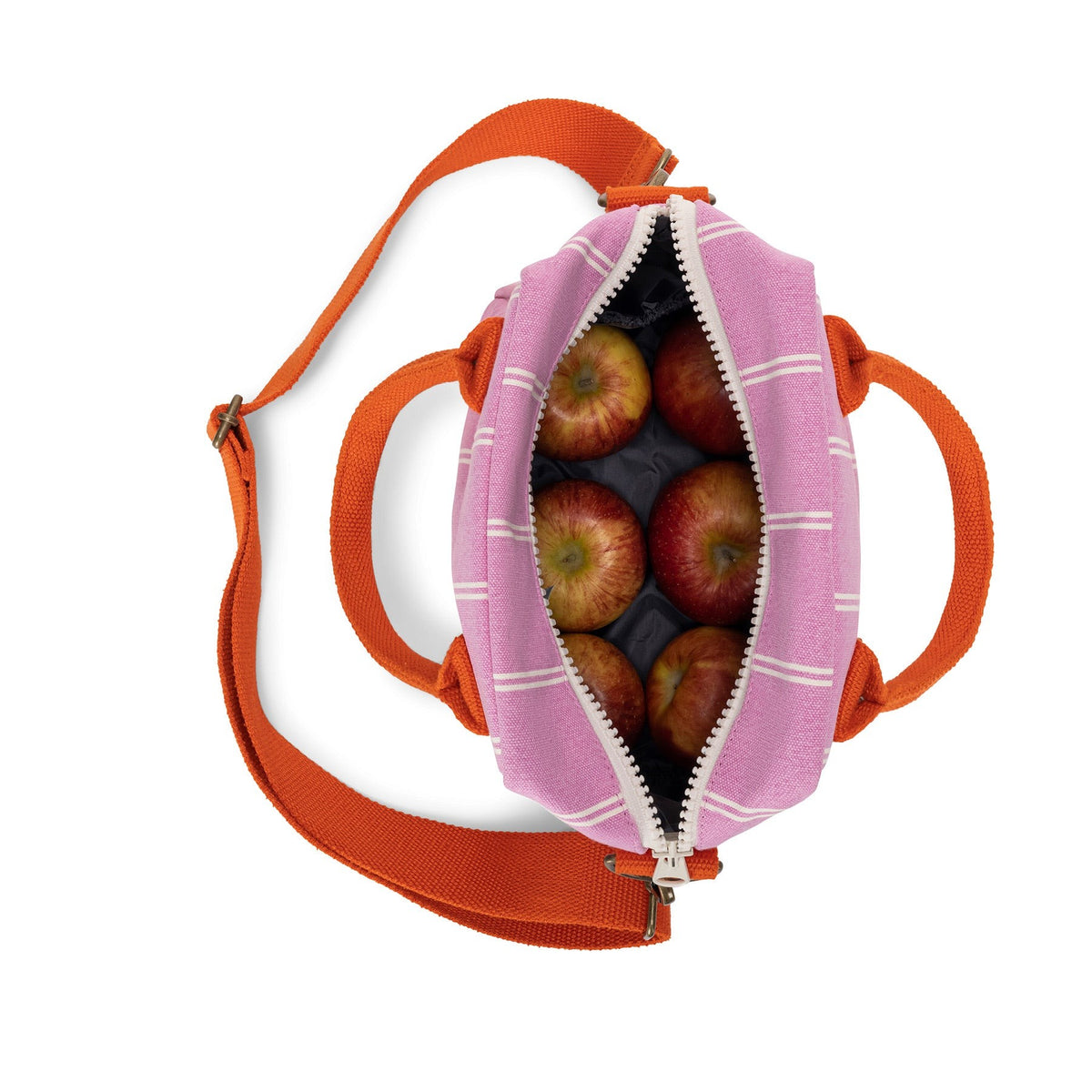 Fluf Clutch Lunch Bag - Pink Shirt Stripe