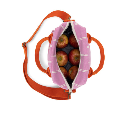 Fluf Clutch Lunch Bag - Pink Shirt Stripe