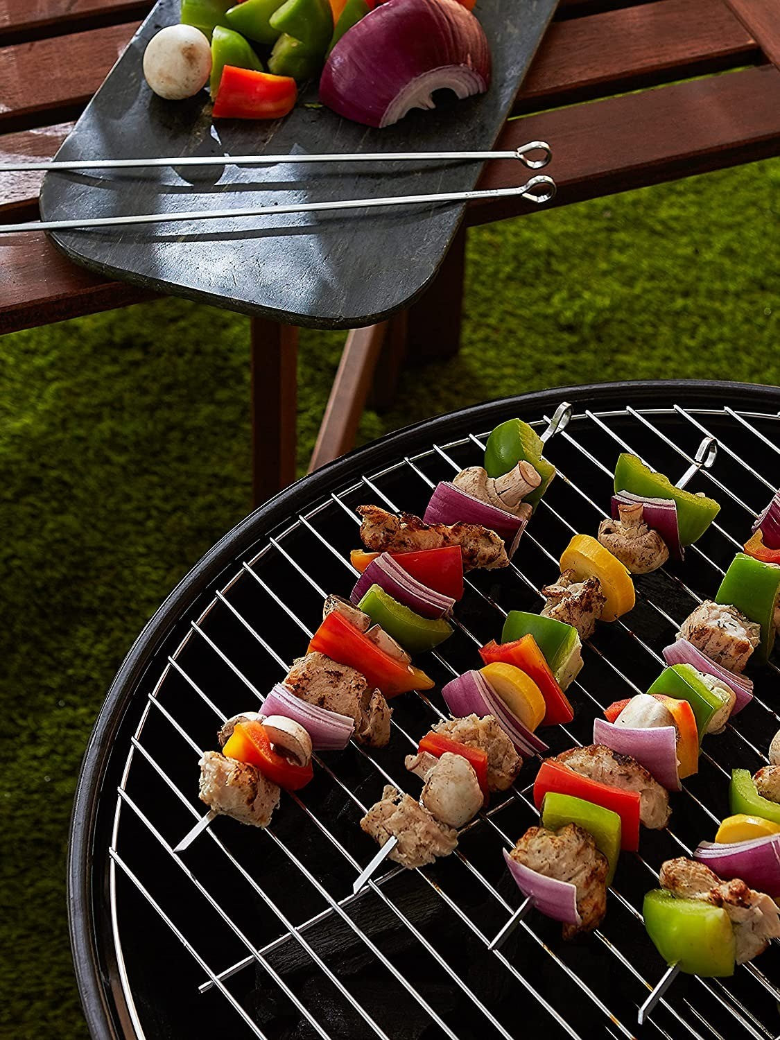 RSVP Stainless Steel 12" BBQ Skewers Set Of 6 - iQ living