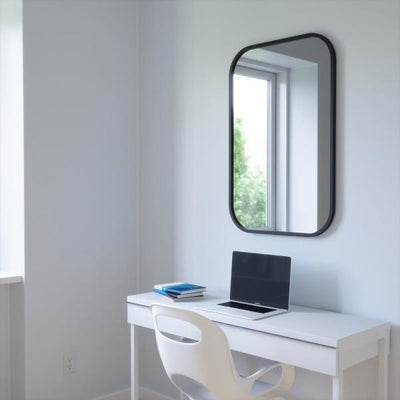 Umbra Hub Rectangular Mirror Black 24" x 36"