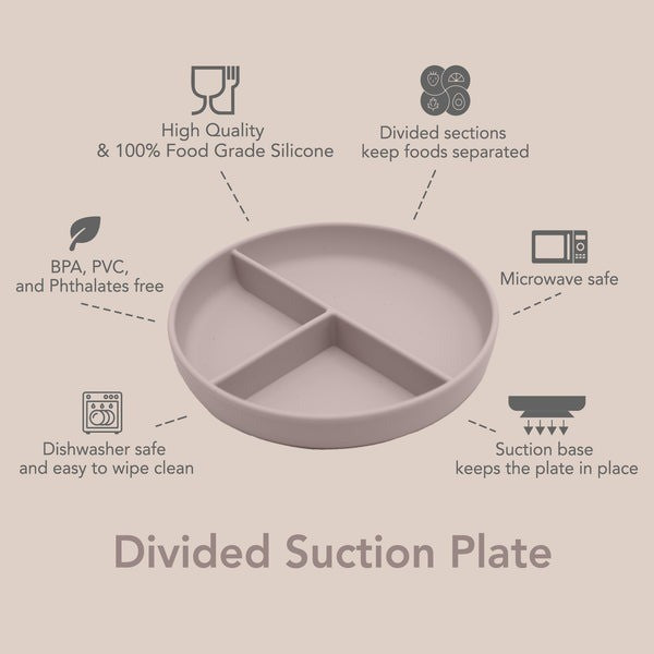 nouka Silicone Divided Suction Plate 7.5"
