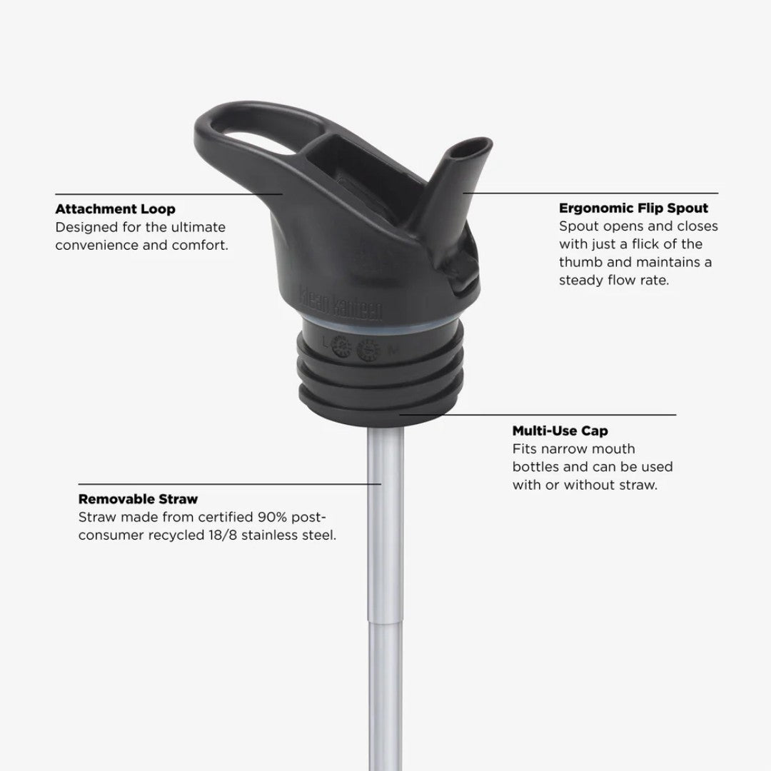 Klean Kanteen Classic Bottle 27oz - Flip Seal Sport Cap & Straw