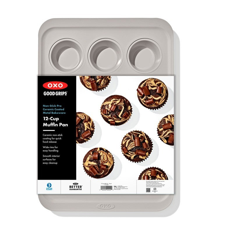 OXO PRO Ceramic 12 Cup Muffin Pan - iQ living