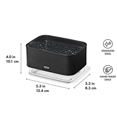 OXO Good Grips Black Soap Dispensing Sponge Holder