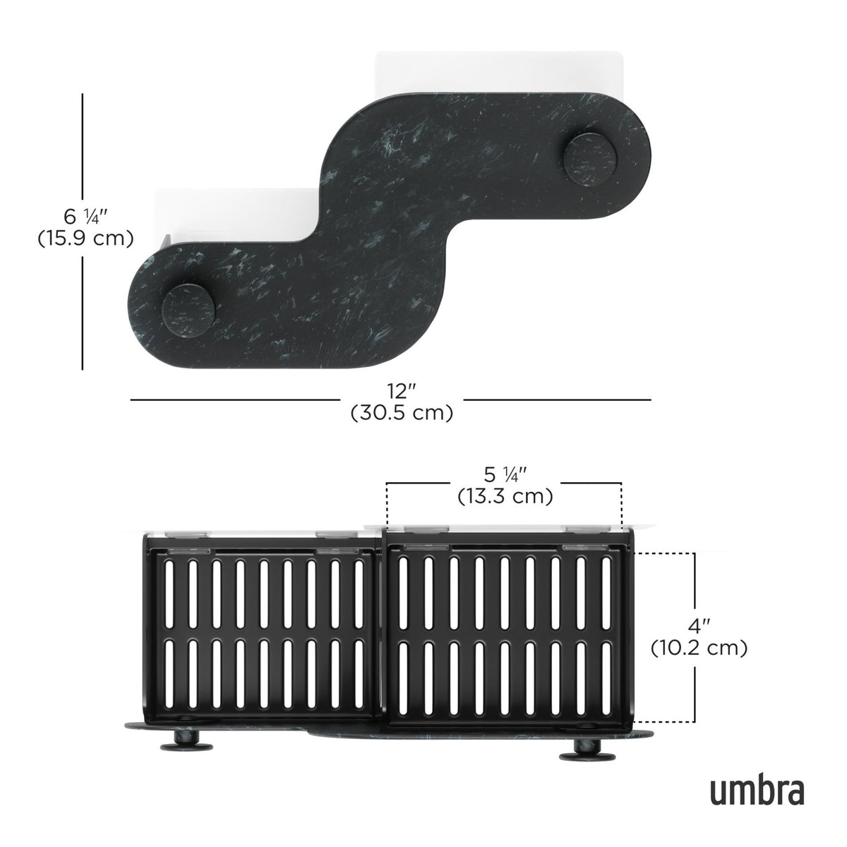 Umbra Nami Adhesive Shower Bins Set Of 2