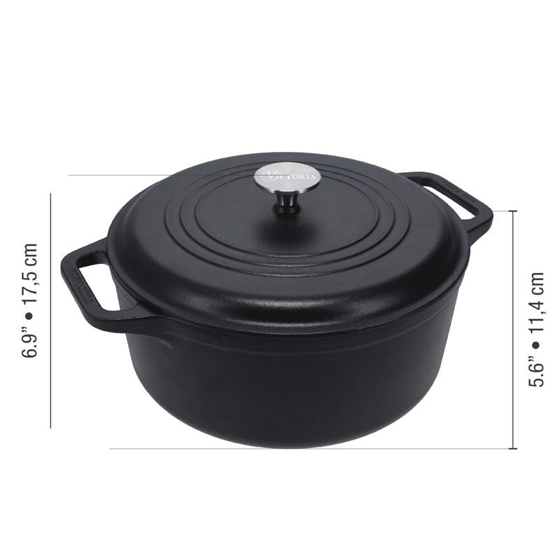 Victoria Cast Iron Dutch Oven 6.6L