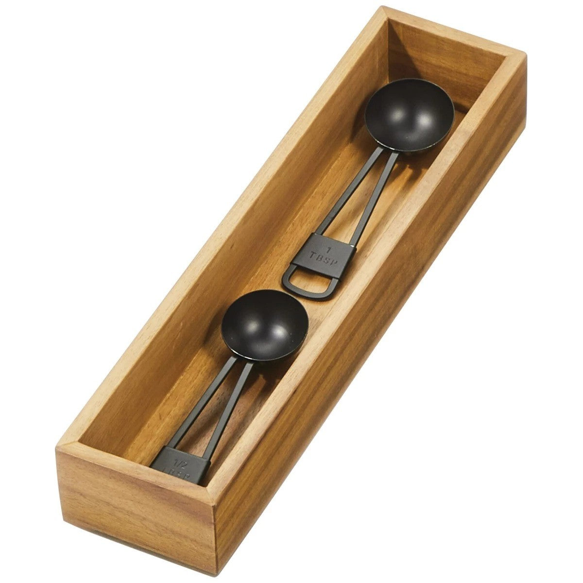 iDesign Acacia Wood Drawer Organizer