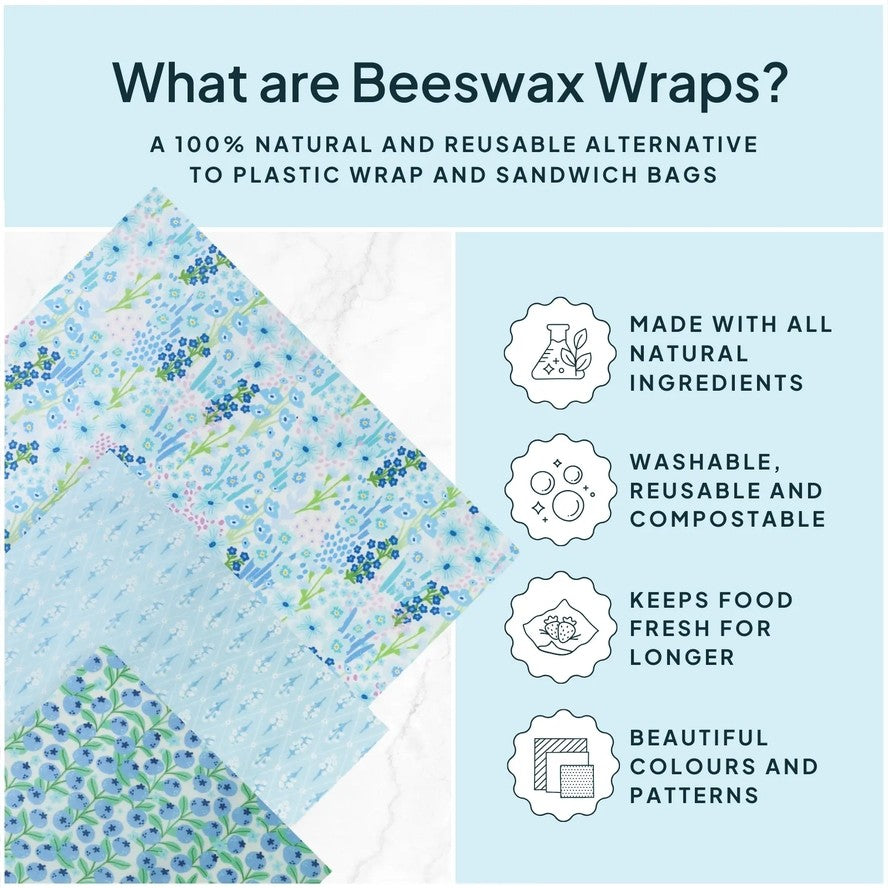 Nature Bee Beeswax Wrap Variety 3 Pack