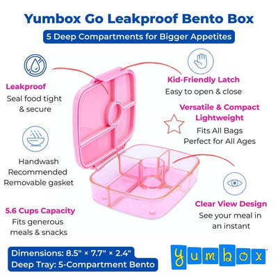 Yumbox Large GO 5 Compartment Lunch Box