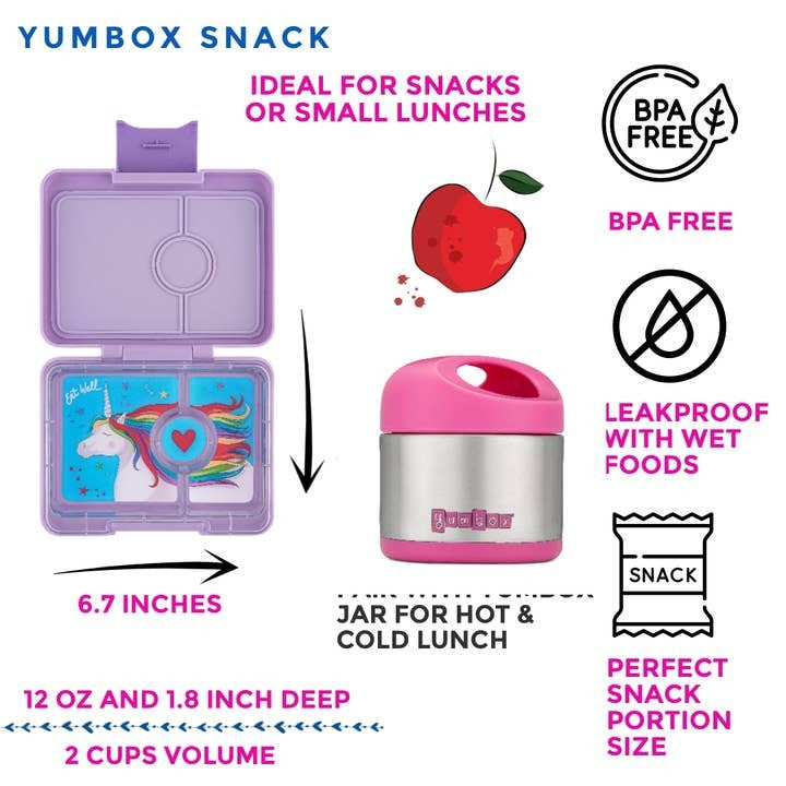Yumbox Small Snack 3 Compartment Lunch Box