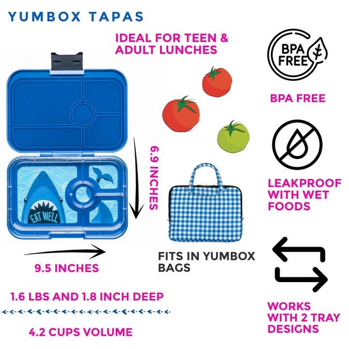 Yumbox Large Tapas 4 Compartment Lunch Box