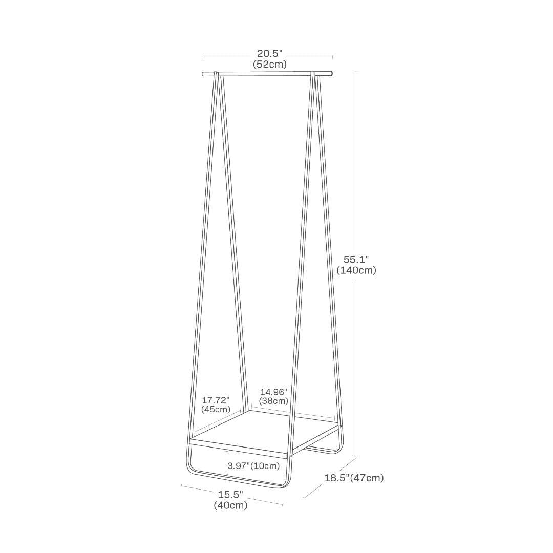 Yamazaki Tower Coat Rack With Shelf