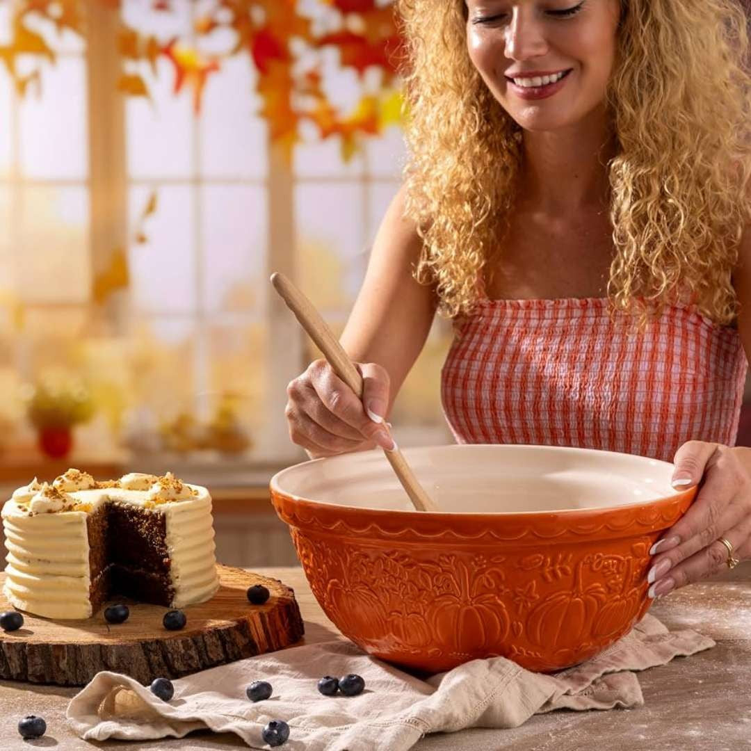 Mason Cash Fall Mixing Bowl Pumpkin Orange 4 L