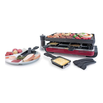 Swissmar 8-Person Raclette - Red Enameled Cast Iron Top