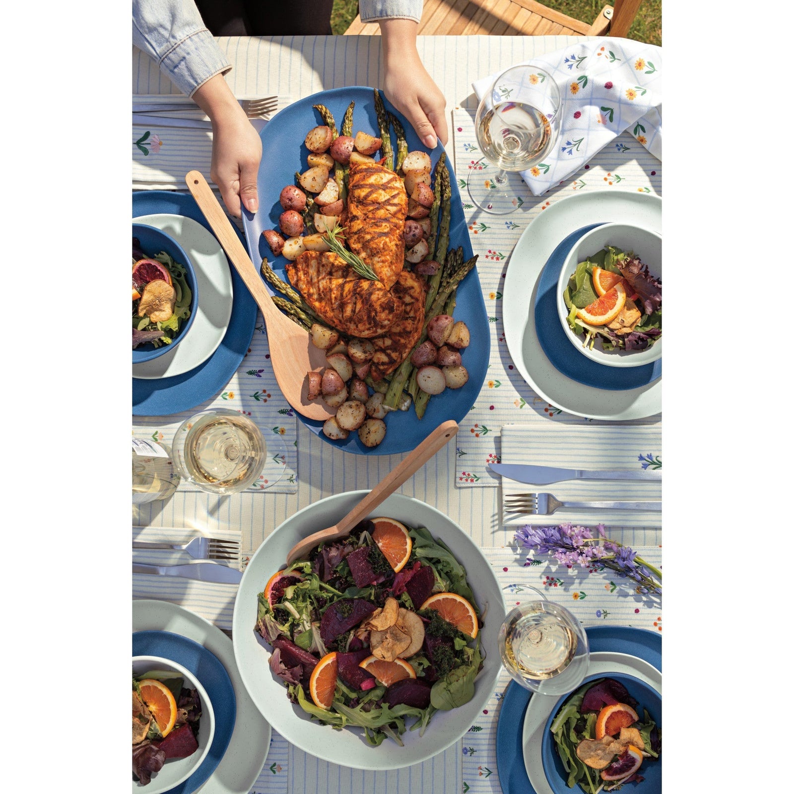 Now Designs Fresco Melamine Oval Serving Platter