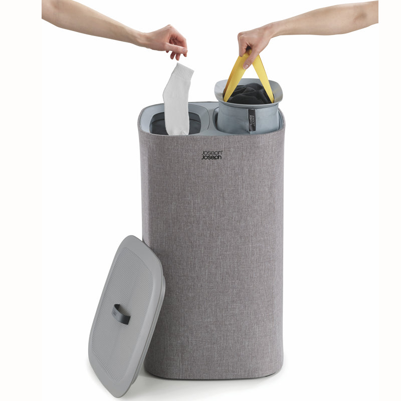 Joseph Joseph Tota Duo Laundry Basket - 60 L Grey - iQ living