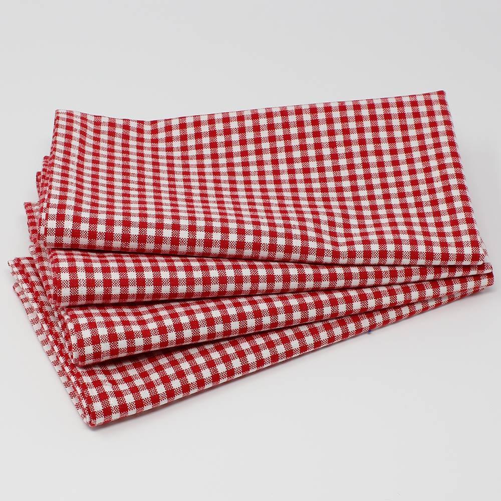 Mahogany Set of 4 Napkins, Gingham