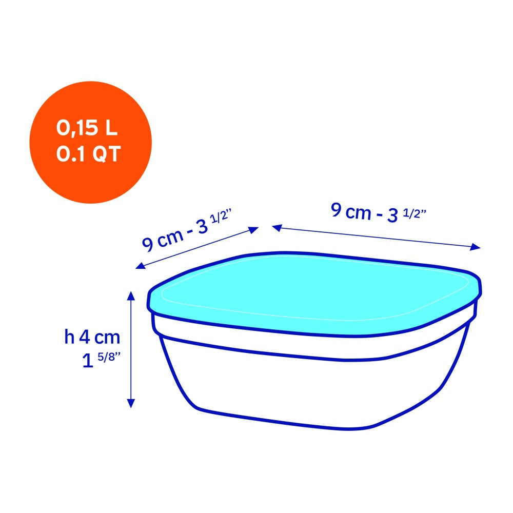 Duralex Freshbox Stackable Square Food Container