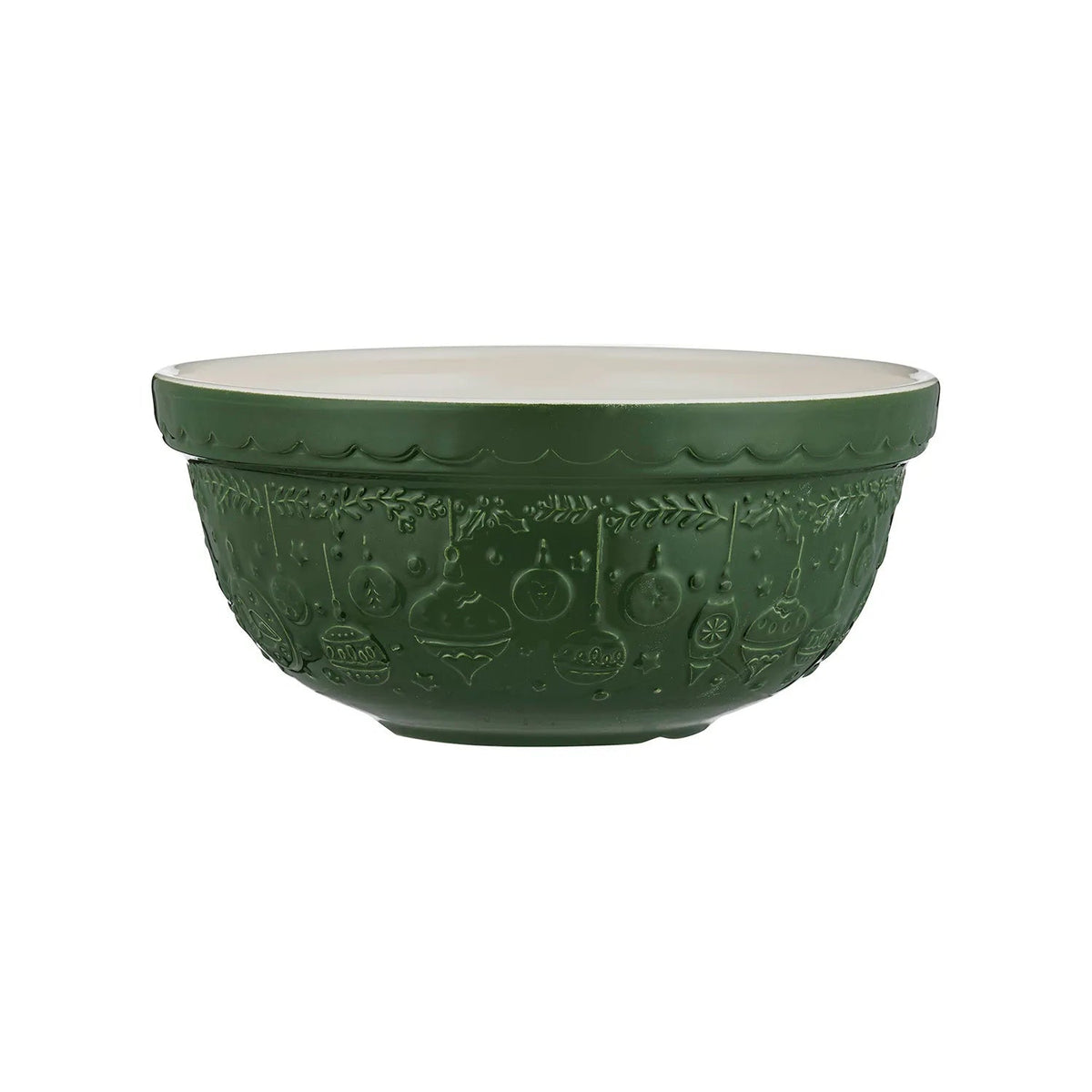 Mason Cash Christmas Mixing Bowl Deck The Halls Green 2 L